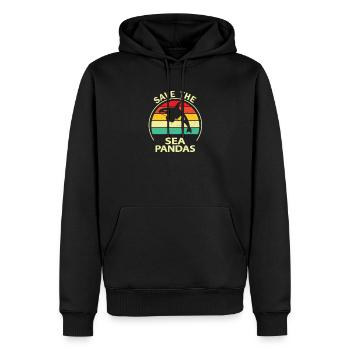 Orque - Sweat à capuche Premium bio Homme - noir - Devant - Nico (187cm)