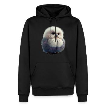 Chouette poussin Chemise pour les amoureux des oiseaux - Sweat à capuche Premium bio Homme - noir - Devant - Nico (187cm)