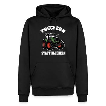 Traktor - Schlepper - Landwirt - Bauer - Männer Premium Bio Hoodie - Schwarz - Vorne - Nico (187cm)