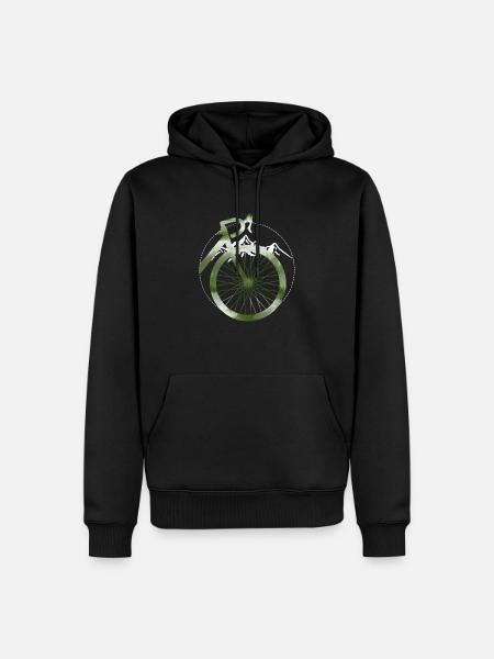 Gravel, mountain biking, passion cycling, cyclist - Men’s Premium Organic Hoodie - black