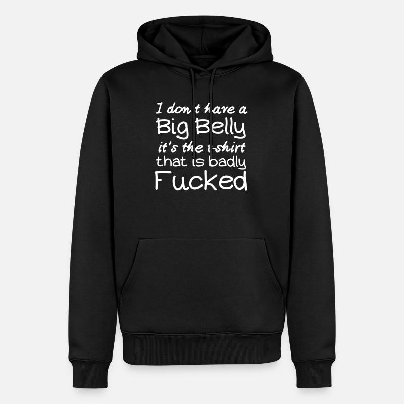 Dicker Bauch - Männer Premium Bio Hoodie - Schwarz