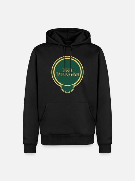 Retro - Männer Premium Bio Hoodie - Schwarz