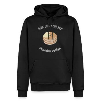 Pancake - Männer Premium Bio Hoodie - Schwarz - Vorne - Nico (187cm)