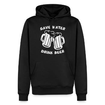 Funny Beer Saying Gift Idea Party - Men’s Premium Organic Hoodie - black - Front - Nico (187cm)