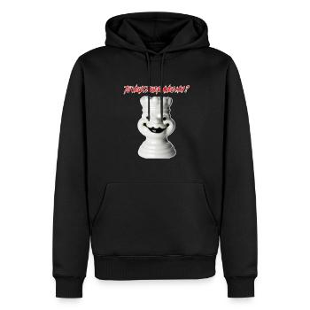 Tu veux jouer avec moi ? - Sweat à capuche Premium bio Homme - noir - Devant - Nico (187cm)