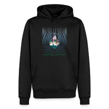 a drop of water - Men’s Premium Organic Hoodie - black - Front - Nico (187cm)
