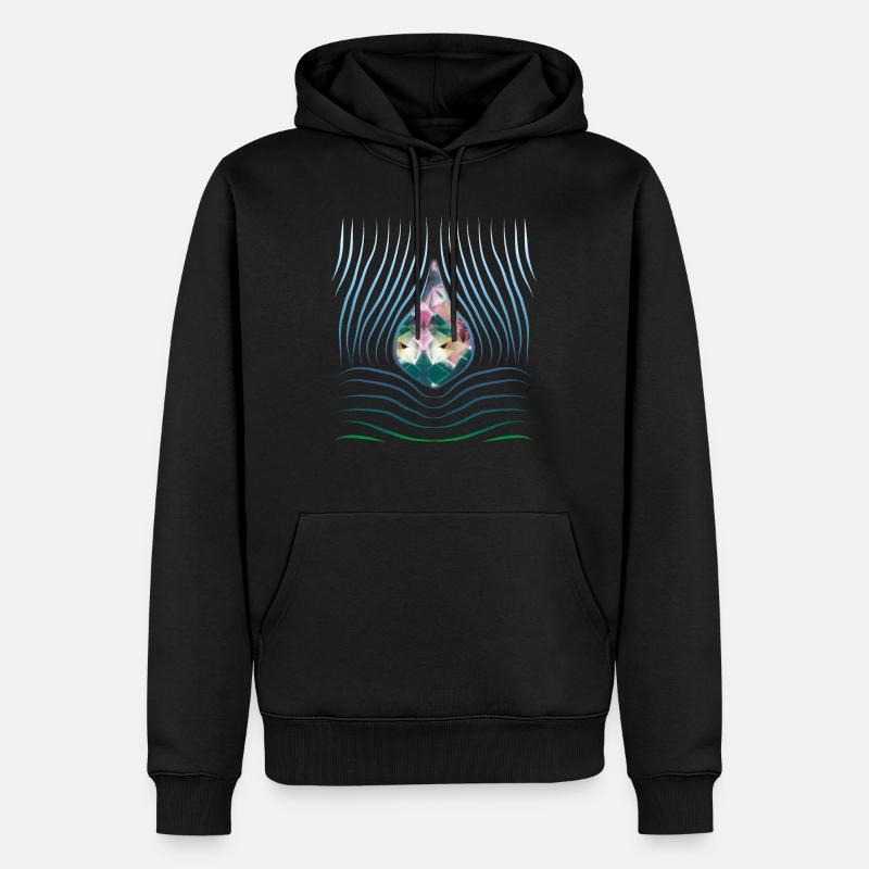 une goutte d’eau - Sweat à capuche Premium bio Homme - noir