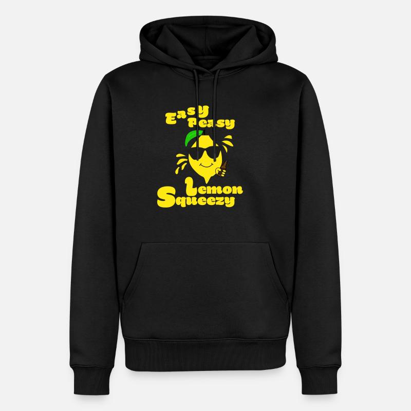 Easy Peasy Lemon Squeezy - Männer Premium Bio Hoodie - Schwarz