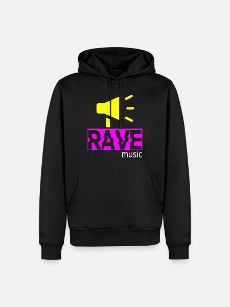 Rave music - Men’s Premium Organic Hoodie - black