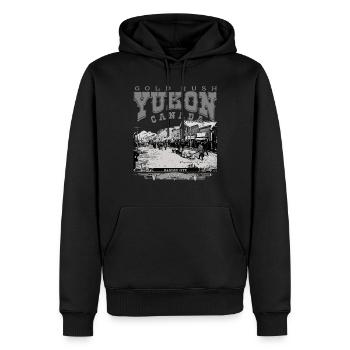 Yukon Kanada Dawson Stadt - Männer Premium Bio Hoodie - Schwarz - Vorne - Nico (187cm)
