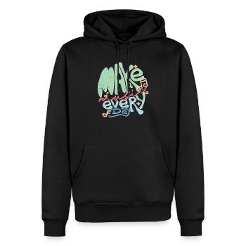 Machen Sie jeden Tag Musik grafisch für Musiker - Männer Premium Bio Hoodie - Schwarz - Vorne - Nico (187cm)