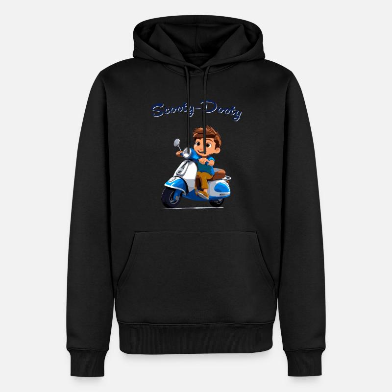 Garçon de scooter - Sweat à capuche Premium bio Homme - noir