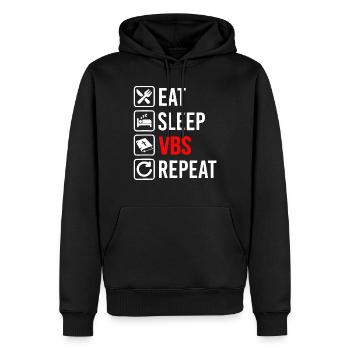 Eat Sleep Vbs Repeat - Men’s Premium Organic Hoodie - black - Front - Nico (187cm)