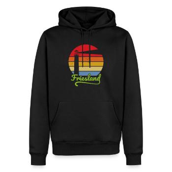 Friesland - Männer Premium Bio Hoodie - Schwarz - Vorne - Nico (187cm)
