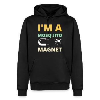 Je suis un aimant à moustiques - Sweat à capuche Premium bio Homme - noir - Devant - Nico (187cm)