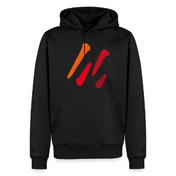 Colors Stripes - Diagonal - RED - Men’s Premium Organic Hoodie - black - Front - Nico (187cm)