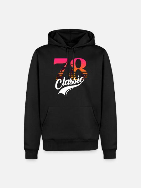 Jahrgang 1978-78th Anniversary - Männer Premium Bio Hoodie - Schwarz