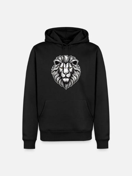 Lion's Head - Men’s Premium Organic Hoodie - black