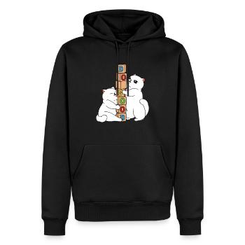 Let’s Do Good Together - Men’s Premium Organic Hoodie - black - Front - Nico (187cm)