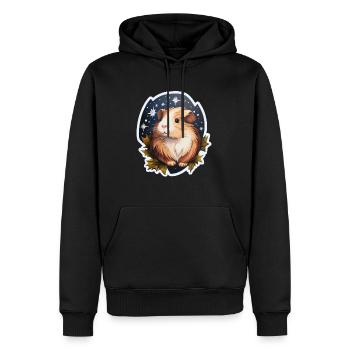Weihnachtsmeerschweinchen - Männer Premium Bio Hoodie - Schwarz - Vorne - Nico (187cm)