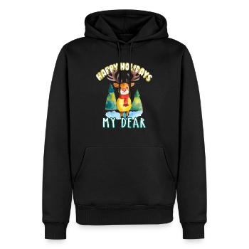 Frohe Feiertage, meine Liebe - Männer Premium Bio Hoodie - Schwarz - Vorne - Nico (187cm)