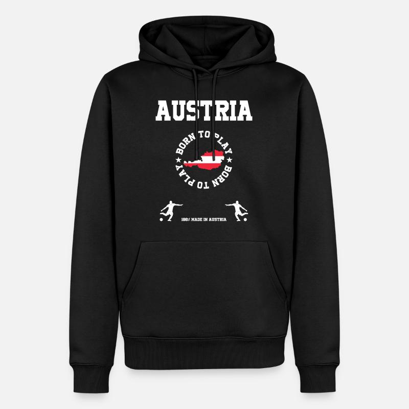 Autriche - Sweat à capuche Premium bio Homme - noir