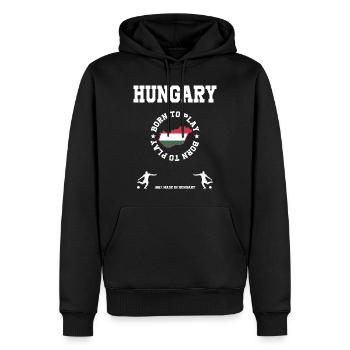 Ungarn - Männer Premium Bio Hoodie - Schwarz - Vorne - Nico (187cm)