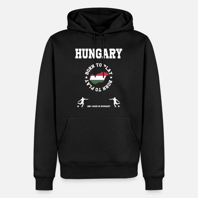 Ungarn - Männer Premium Bio Hoodie - Schwarz