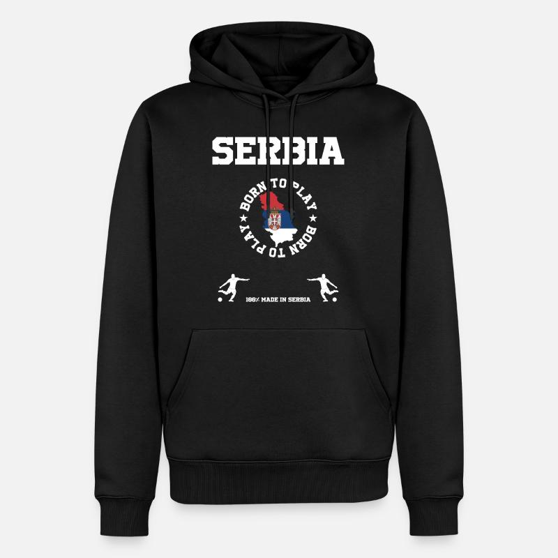 Serbie - Sweat à capuche Premium bio Homme - noir