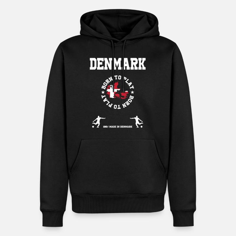 Danemark - Sweat à capuche Premium bio Homme - noir