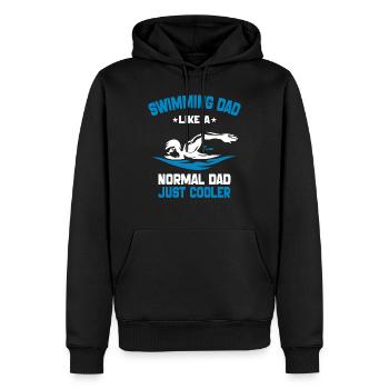 Schwimmen Papa wie ein normaler Vater, nur cooler - Männer Premium Bio Hoodie - Schwarz - Vorne - Nico (187cm)