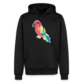 Parrot - Men’s Premium Organic Hoodie - black - Front - Nico (187cm)
