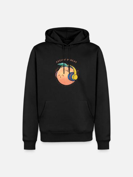 Feelin’ Peachy - Men’s Premium Organic Hoodie - black