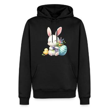 Easter Easter Bunny Easter Eve Easter Sunday Easter Egg Spring - Men’s Premium Organic Hoodie - black - Front - Nico (187cm)