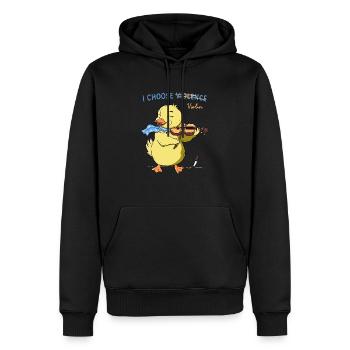 I Choose Violin - Men’s Premium Organic Hoodie - black - Front - Nico (187cm)