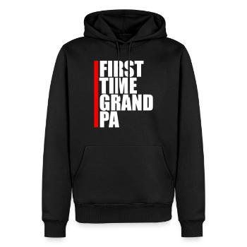 Première fois grand-père Meilleur grand-père Grand-père Amour Grand-père - Sweat à capuche Premium bio Homme - noir - Devant - Nico (187cm)