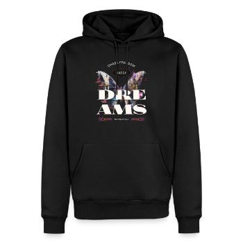 Rêves - Sweat à capuche Premium bio Homme - noir - Devant - Nico (187cm)