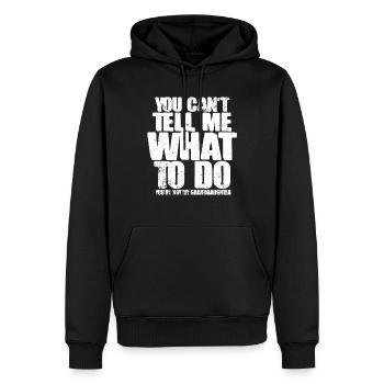 Du kannst mir nicht sagen, was ich tun soll - Männer Premium Bio Hoodie - Schwarz - Vorne - Nico (187cm)