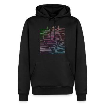 Heartbeat - Männer Premium Bio Hoodie - Schwarz - Vorne - Nico (187cm)