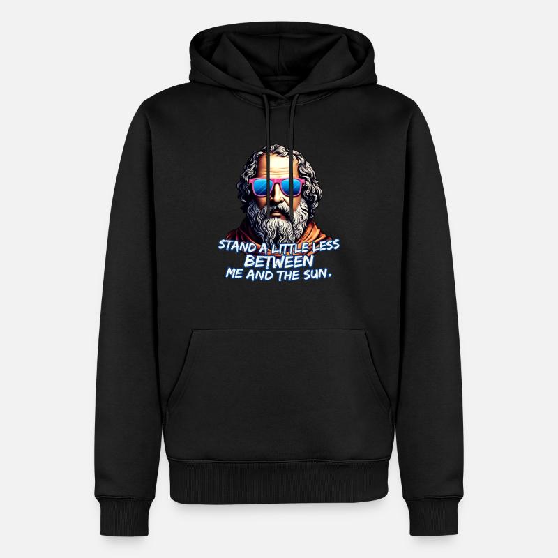 Cooles Diogenes Zitat - Männer Premium Bio Hoodie - Schwarz