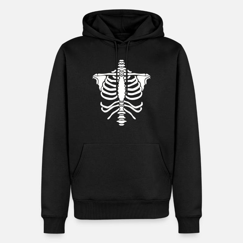 Corps squelette - Sweat à capuche Premium bio Homme - noir