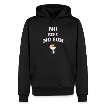 Pas de risque, pas de plaisir - Sweat à capuche Premium bio Homme - noir - Devant - Nico (187cm)