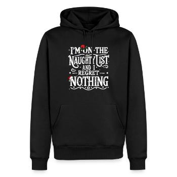 Sur la liste des vilains - Sweat à capuche Premium bio Homme - noir - Devant - Nico (187cm)