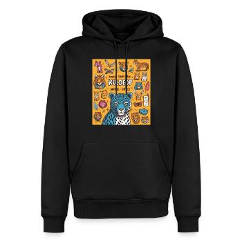 Kuldeop - Männer Premium Bio Hoodie - Schwarz - Vorne - Nico (187cm)