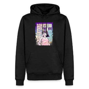 Stars in My Eyes – EnrolDesign - Männer Premium Bio Hoodie - Schwarz - Vorne - Nico (187cm)