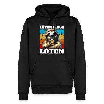 Löten Digga, löten - Männer Premium Bio Hoodie - Schwarz - Vorne - Nico (187cm)