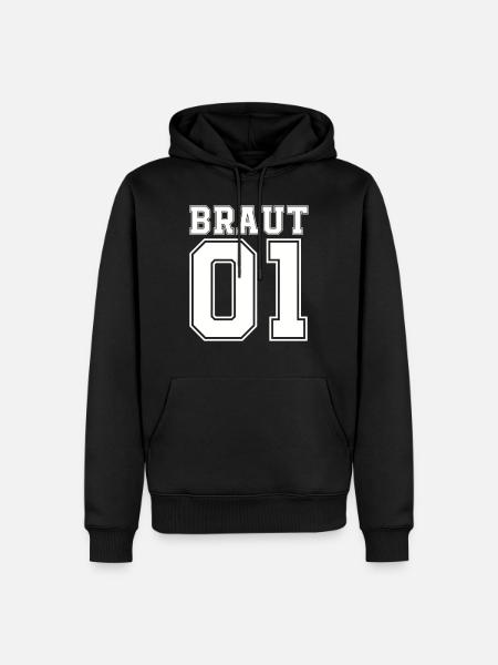 braut 01 - Männer Premium Bio Hoodie - Schwarz