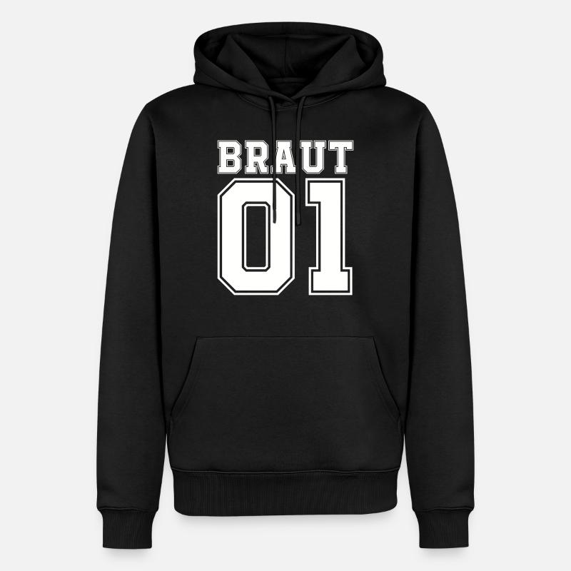 braut 01 - Männer Premium Bio Hoodie - Schwarz