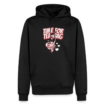 Time for Teabag - Männer Premium Bio Hoodie - Schwarz - Vorne - Nico (187cm)