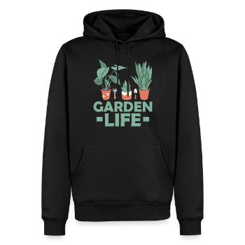 Garden Life Gardening Botanical - Männer Premium Bio Hoodie - Schwarz - Vorne - Nico (187cm)